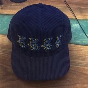 Navy Blue Grateful Dead Corduroy Cap with Embroidery
